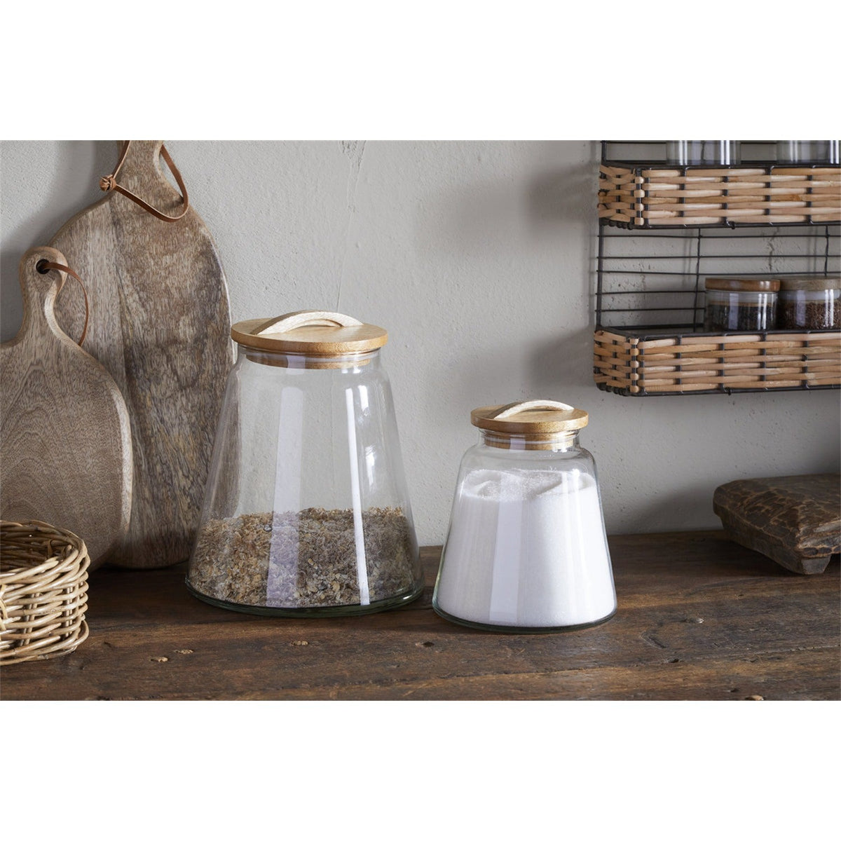 Chaaval Large Glass Storage Jar - Clear
