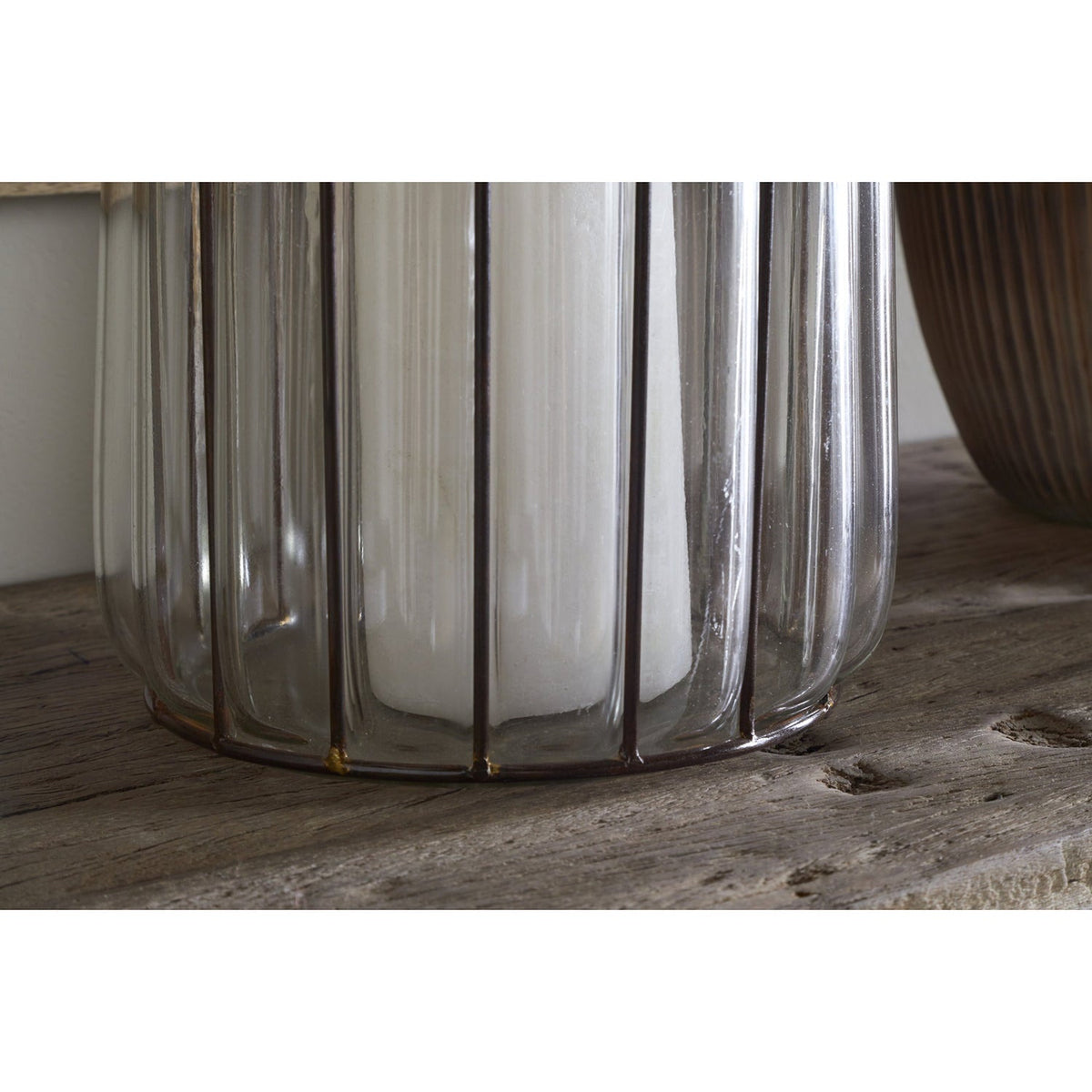 Hava Small Glass Lantern - Clear