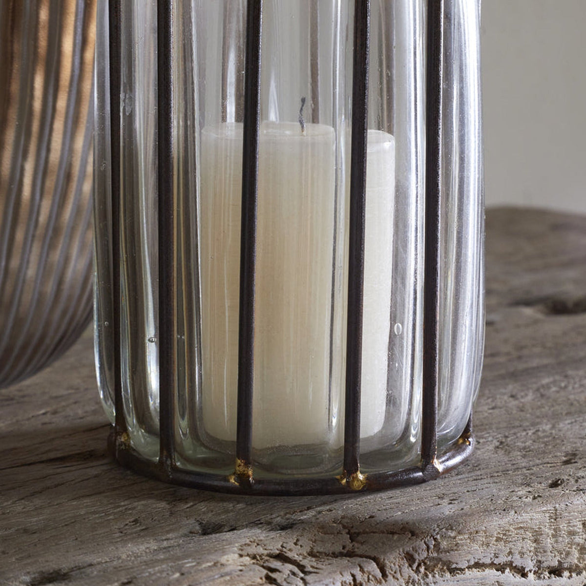 Hava Small Glass Lantern - Clear