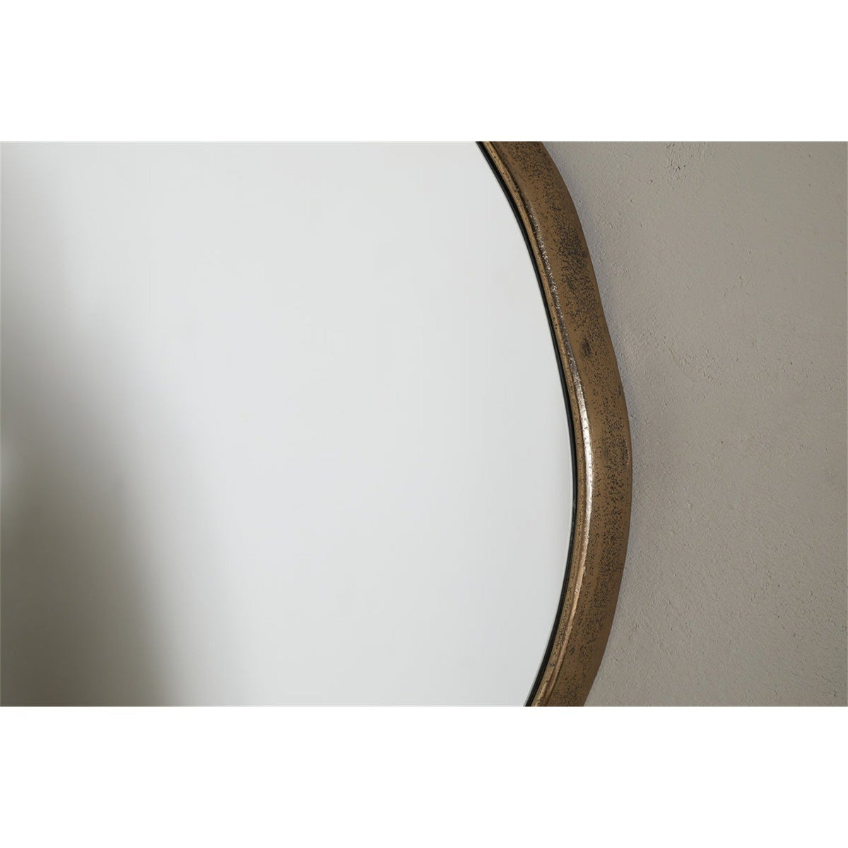 Mchanga Organic Shape Wall Mirror - Antique Brass