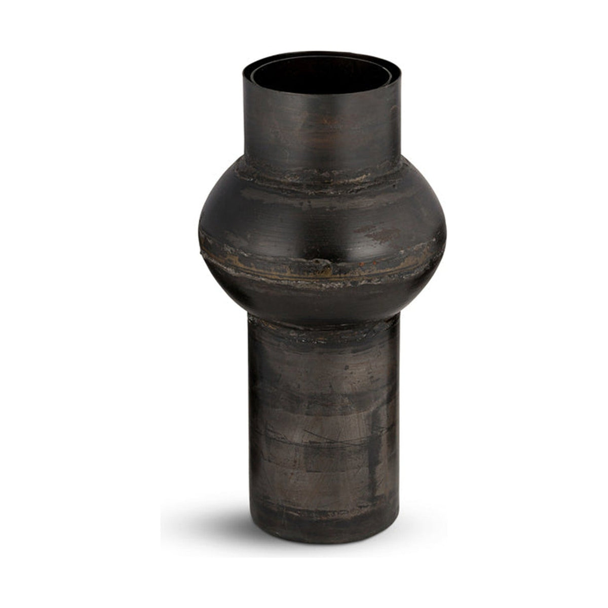 Endo Small Reclaimed Iron Vase - Aged Black