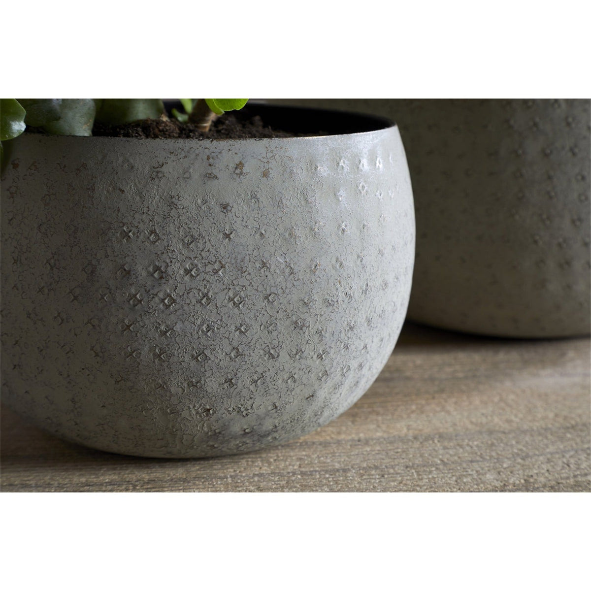 Laoko Small Aluminium Planter - Olive Grey