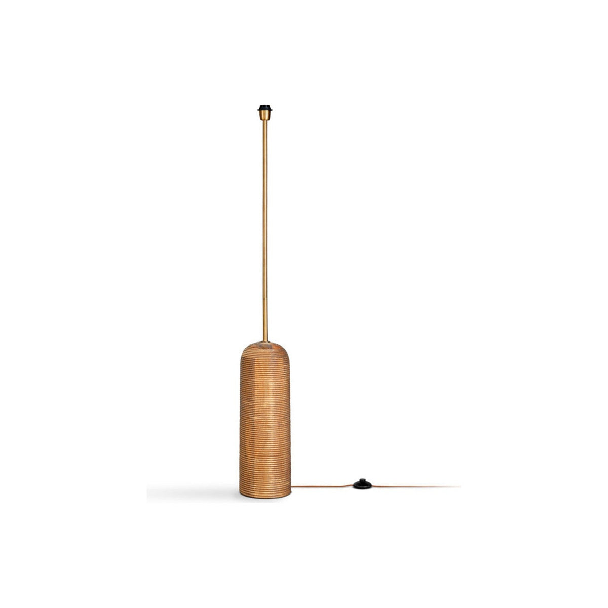 Agua Grooved Floor Lamp Base - Natural