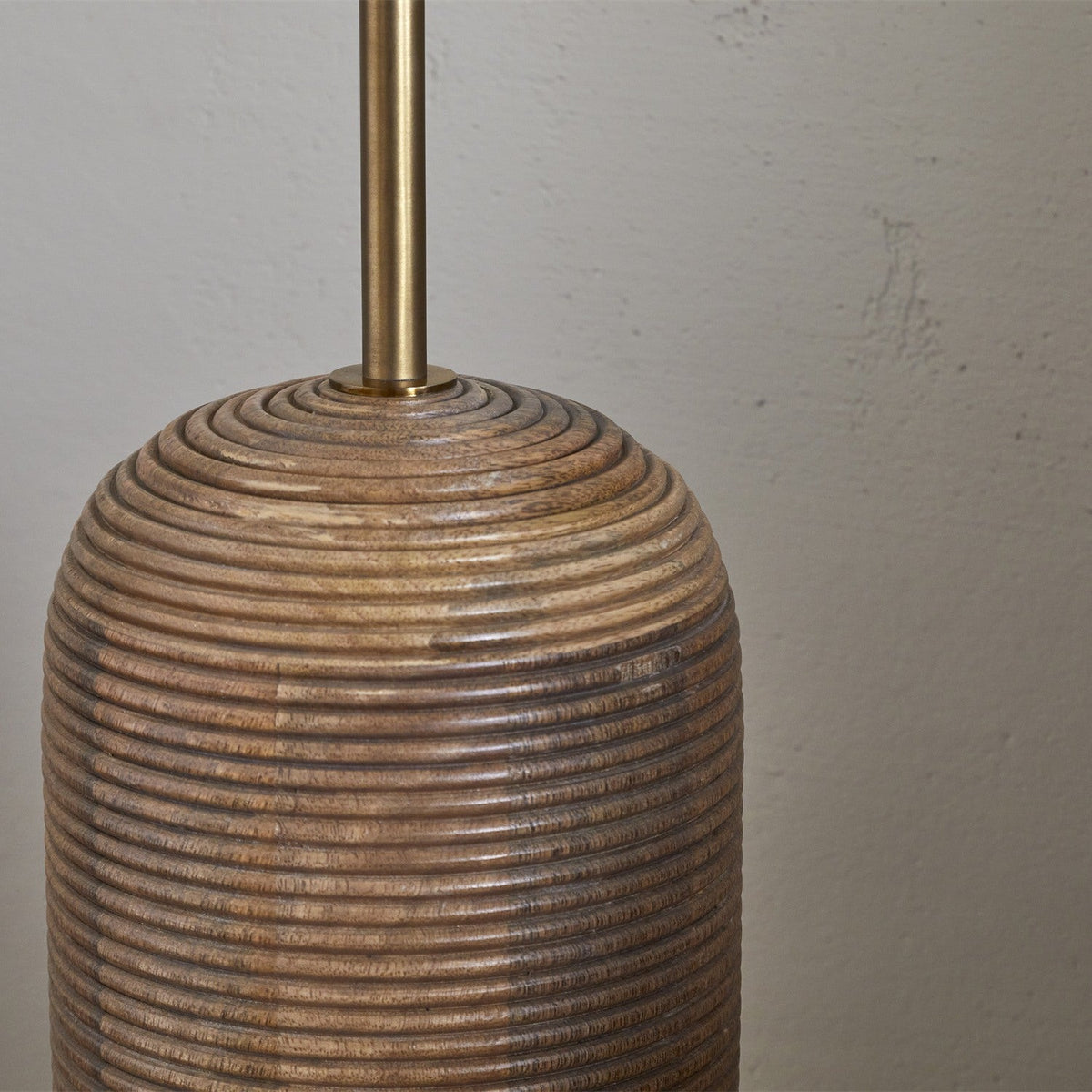 Agua Grooved Floor Lamp Base - Natural