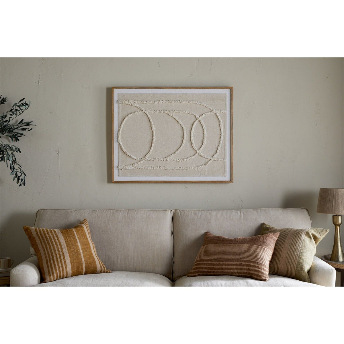 Mauri Frayed Wall Art - Neutral