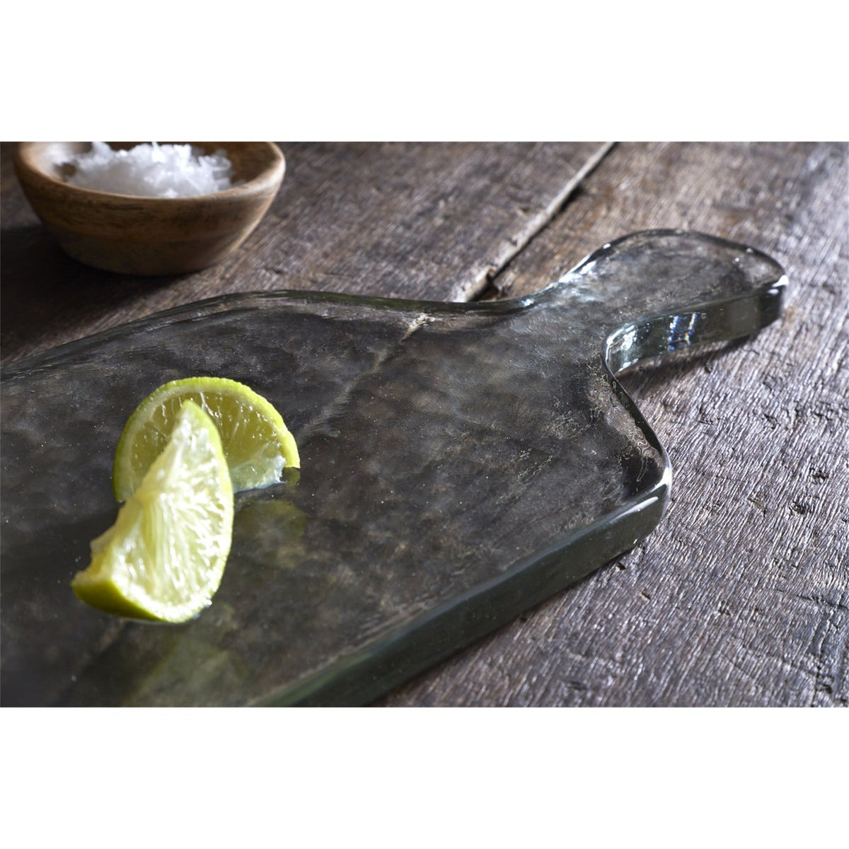 Komal Large Recycled Glass Serving Platter - Clear