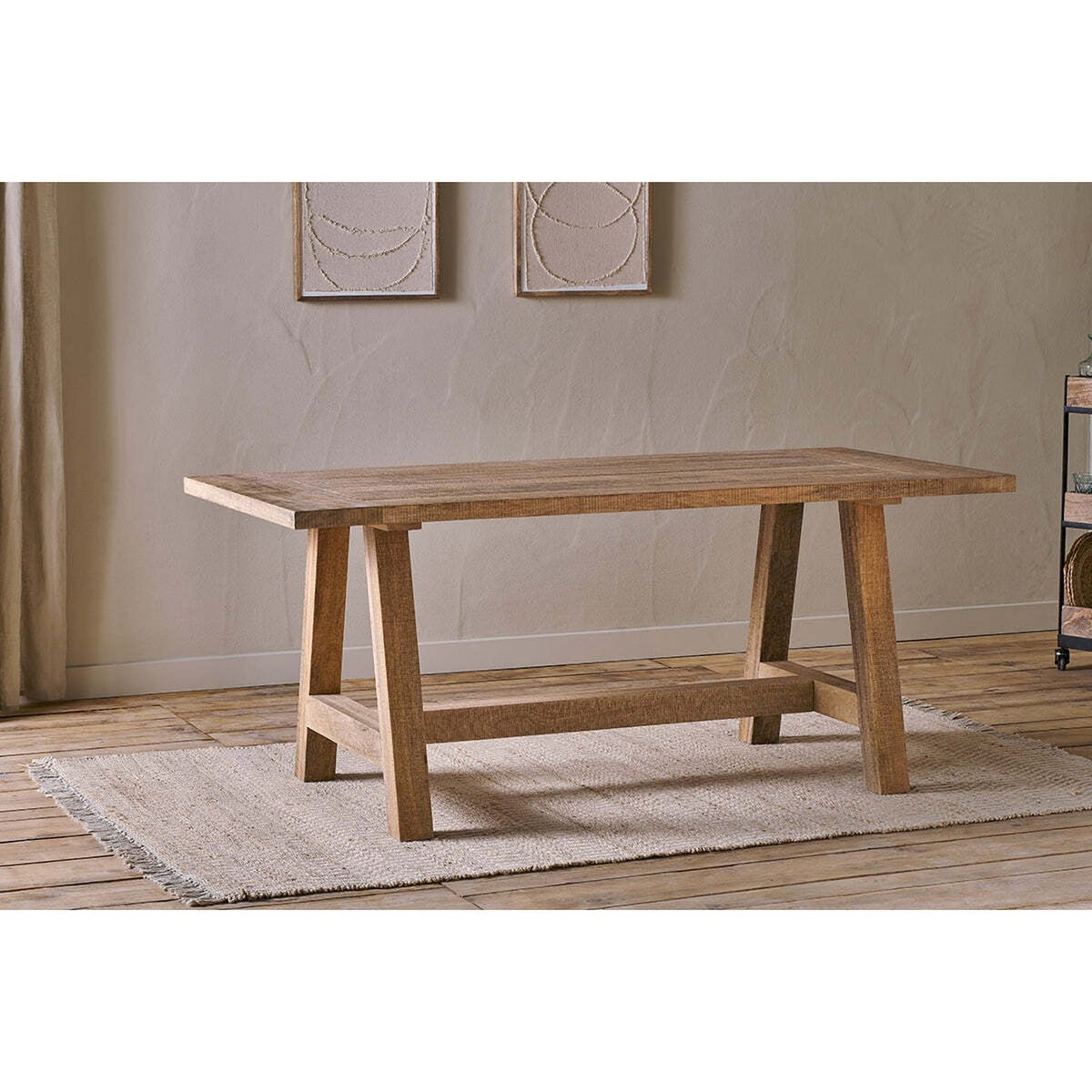 Indali Extra Large Mango Wood Dining Table - Natural