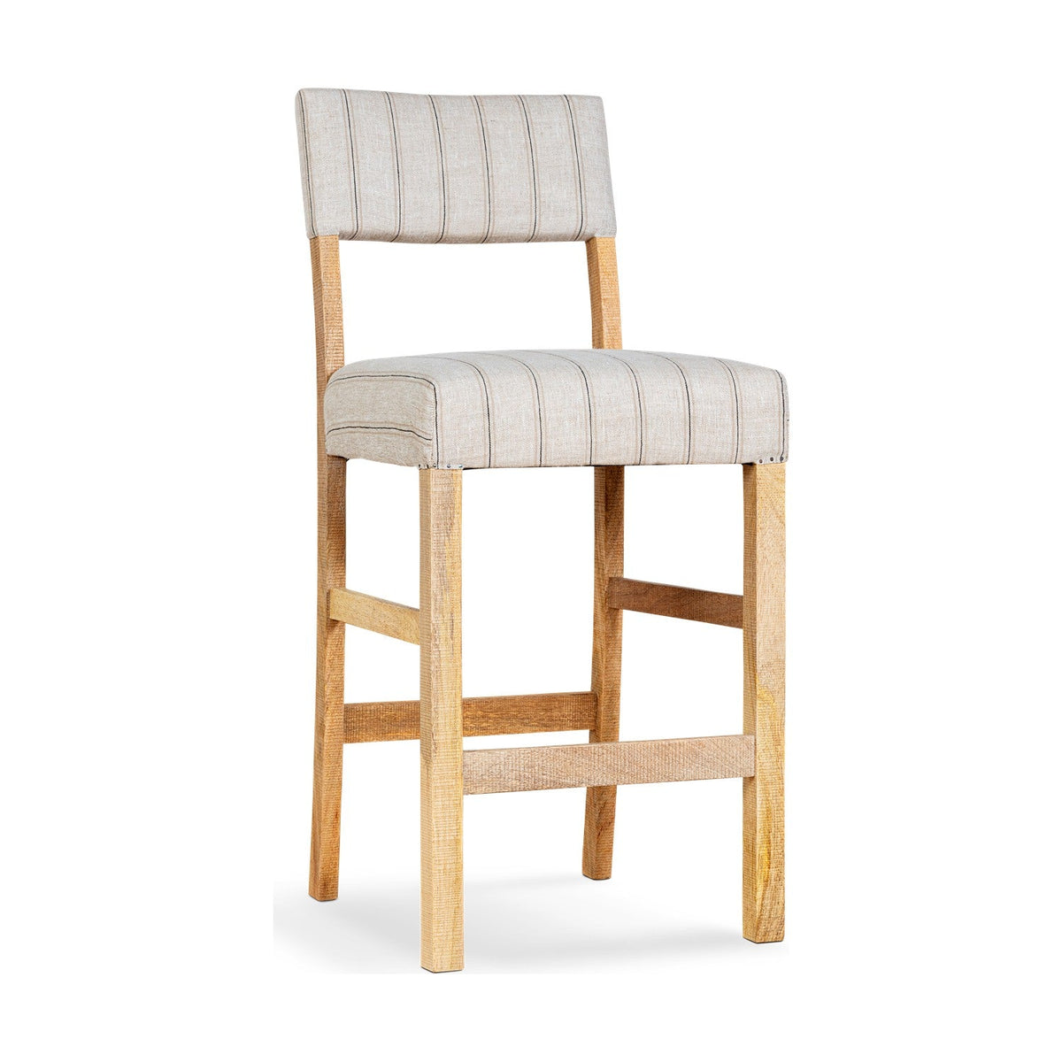 Zoha Cotton & Jute Upholstered Counter Stool - Natural