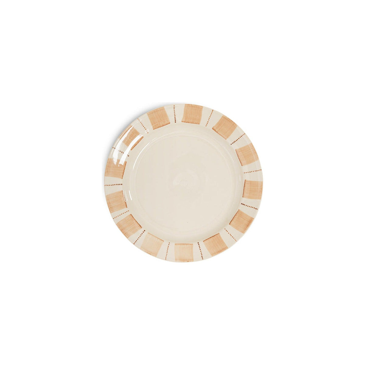 Patthar Hand Painted Ceramic Side Plate - Cream & Clay