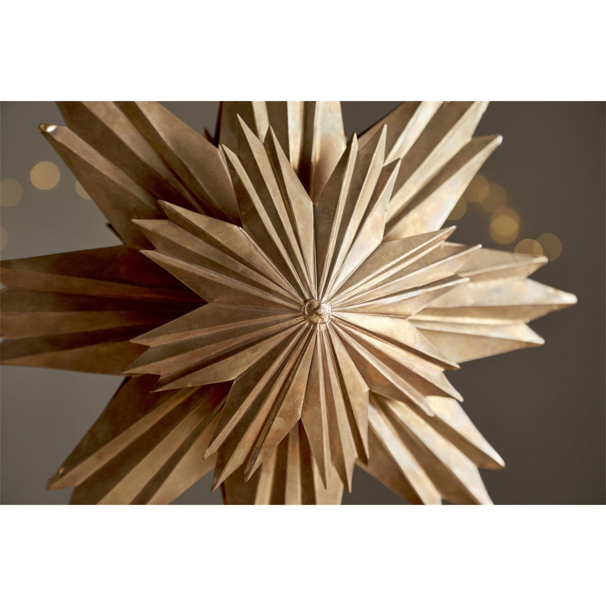 Amata Hanging Christmas Star Decoration - Antique Brass