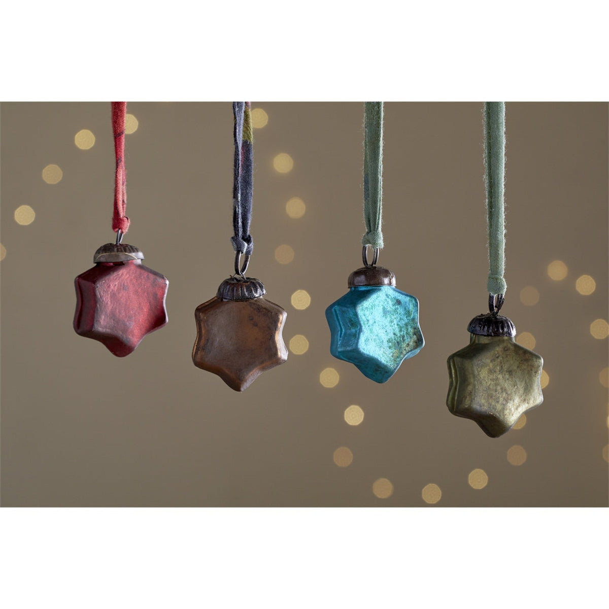 Oko Mini Star Baubles - Mixed Matt - Set of 12