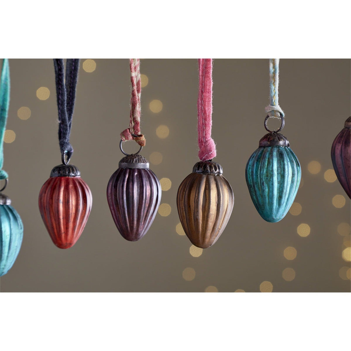 Oko Mini Drop Glass Baubles - Mixed - Set of 12