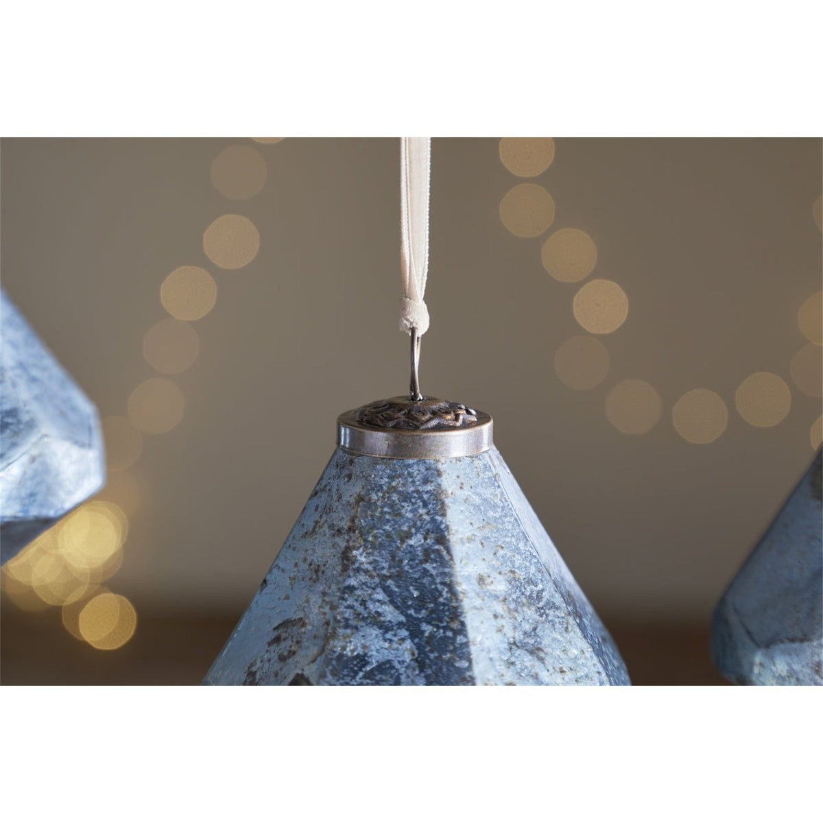 Vikula Recycled Glass Baubles - Sea Foam - Set of 3