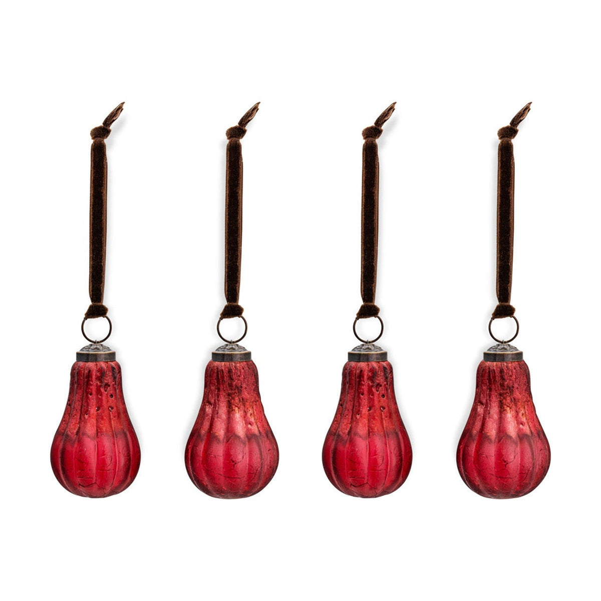 Pannee Drop Baubles - Merlot - Set of 4
