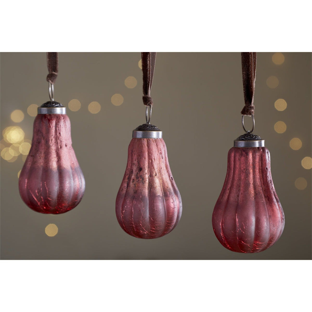 Pannee Drop Baubles - Merlot - Set of 4