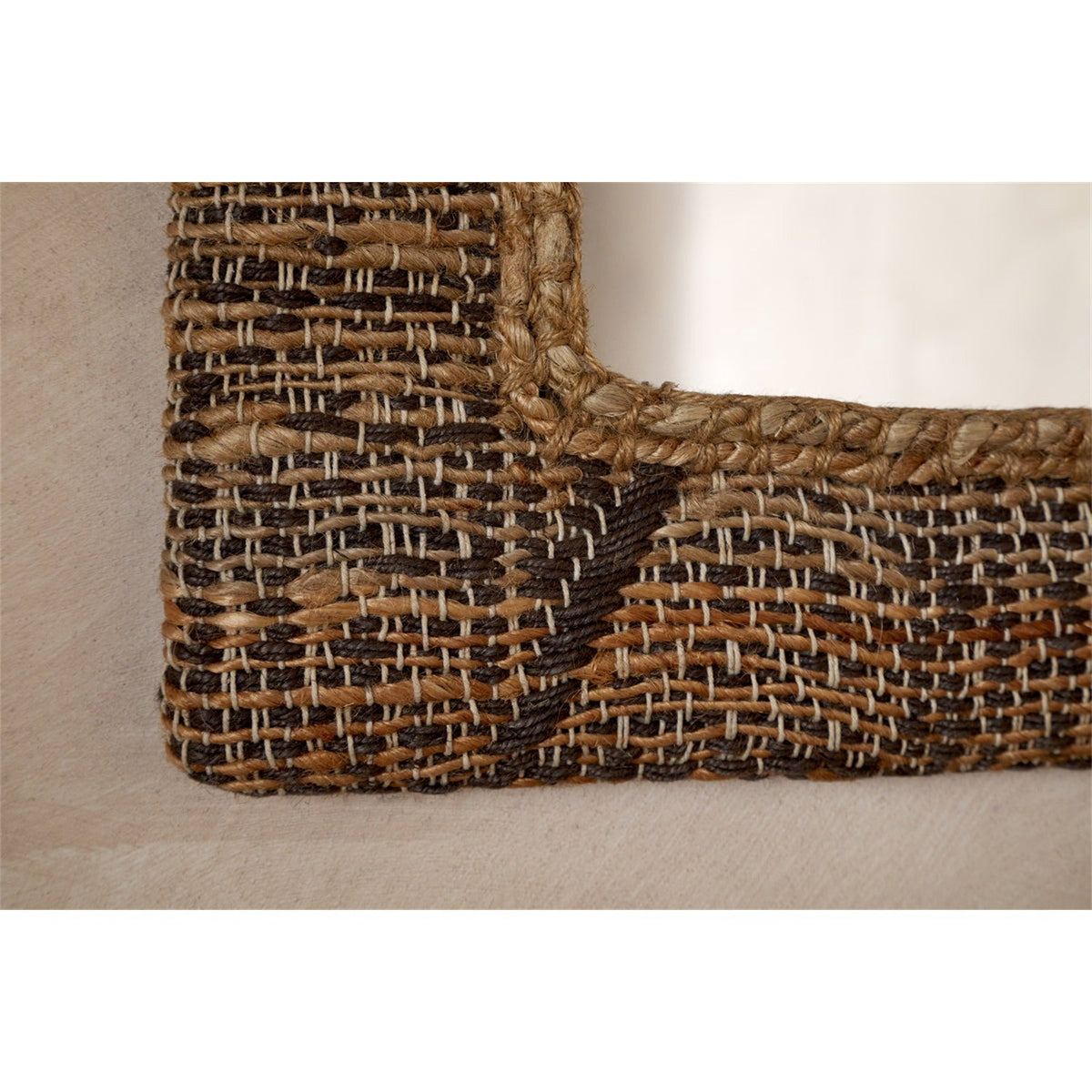 Arjun Upholstered Kilim Wall Mirror - Natural
