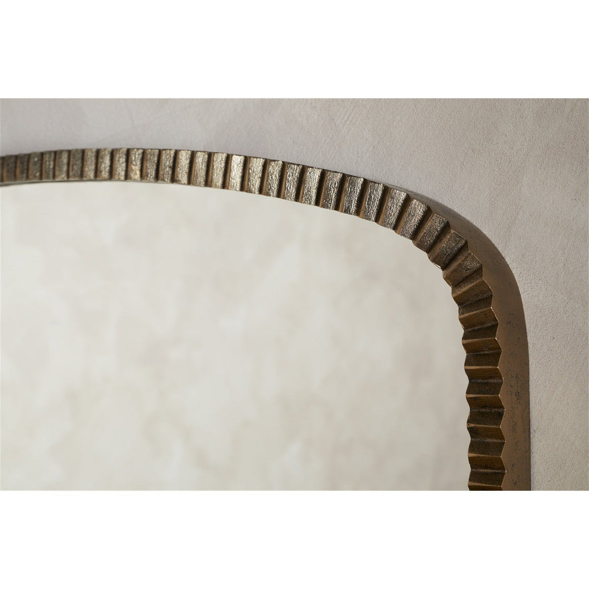 Juhli Arched Wall Mirror - Aged Antique Brass