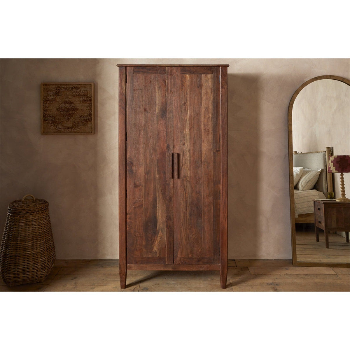 Anbu Acacia Wardrobe - Washed Walnut