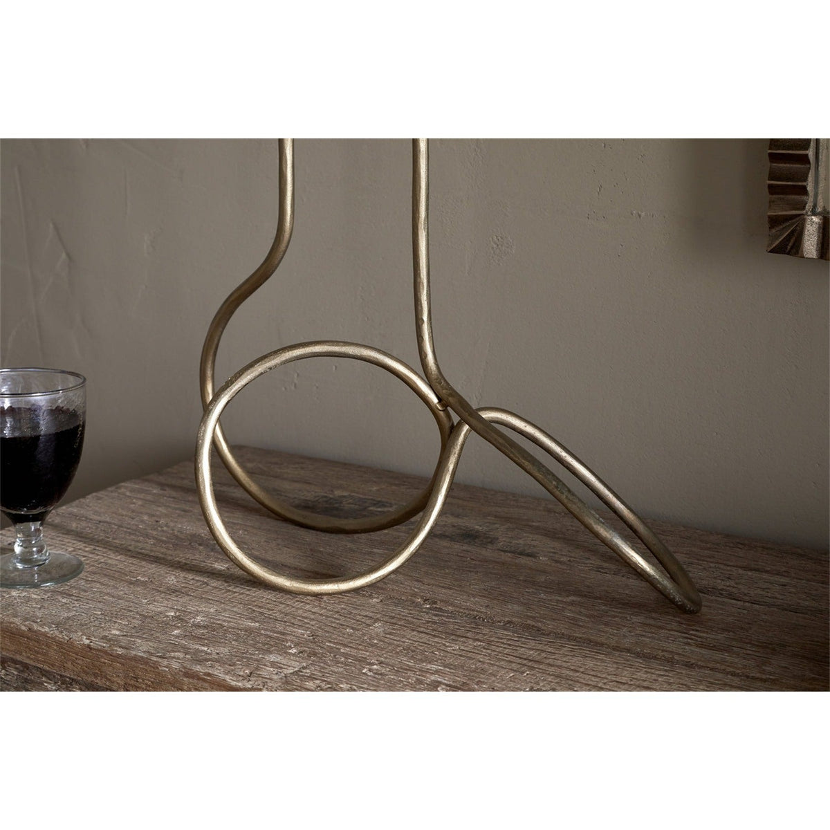 Ayee Twisted Candle Holder - Brass