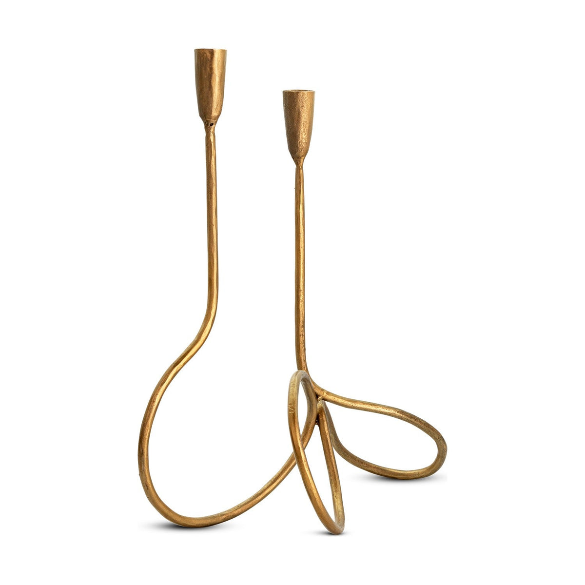 Ayee Twisted Candle Holder - Brass
