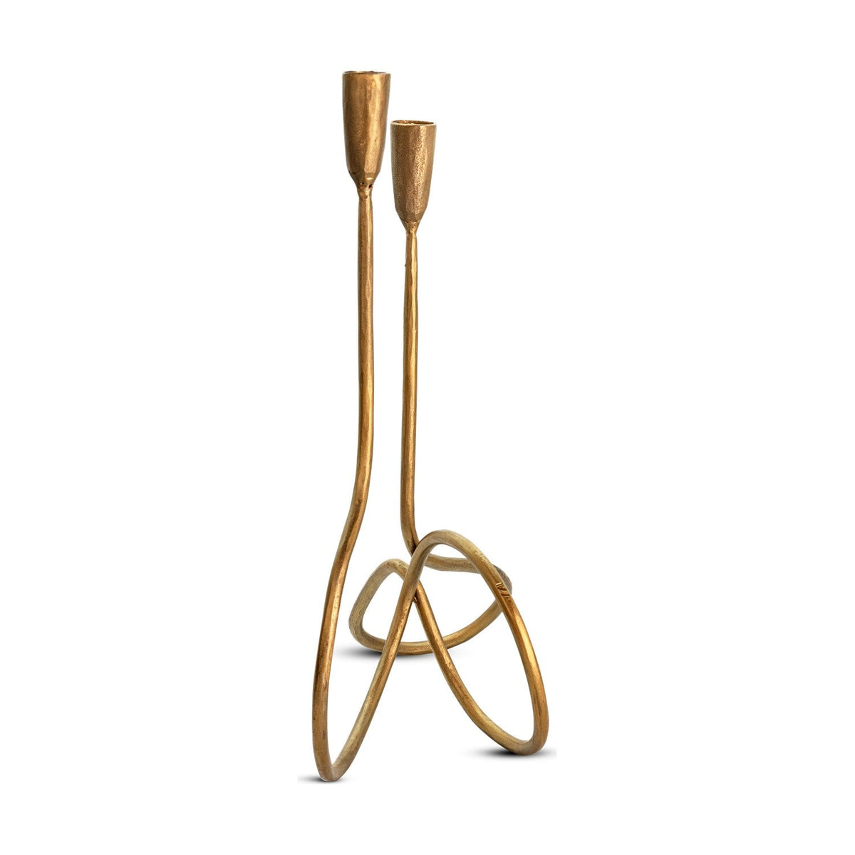 Ayee Twisted Candle Holder - Brass