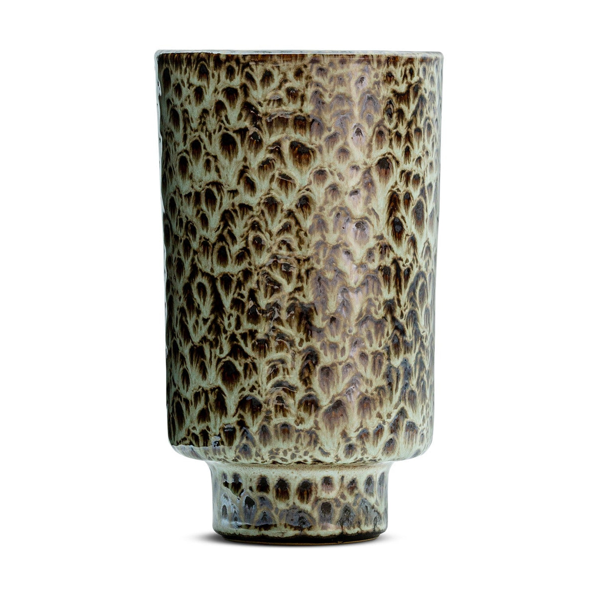 Uzuri Tall Stoneware Vase - Brown