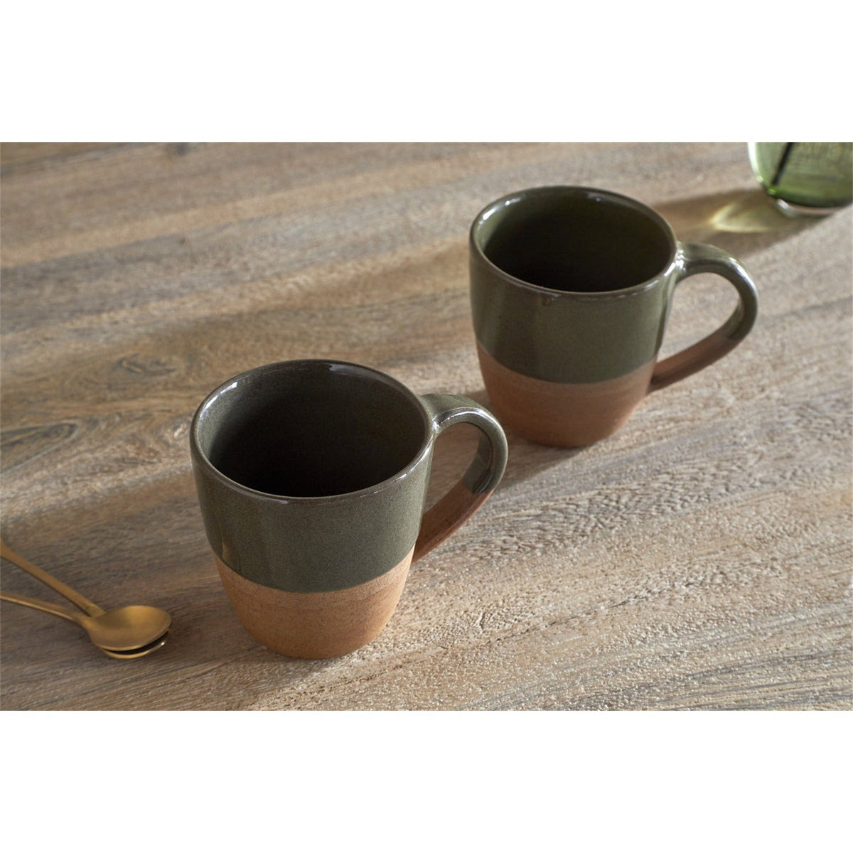 Mali Large Mug - Forest Green - Set of 2