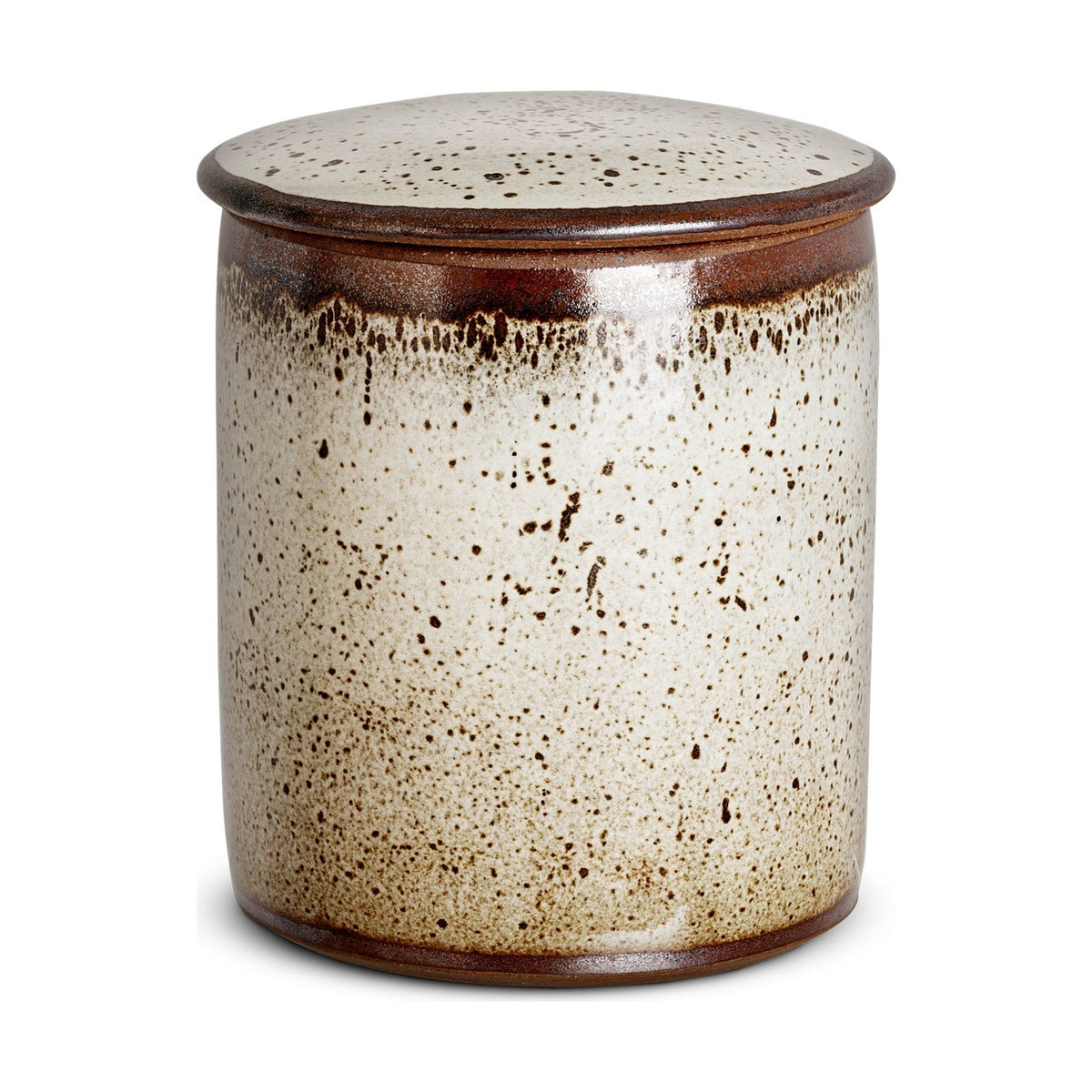 Cam Lidded Storage Jar - Mocha