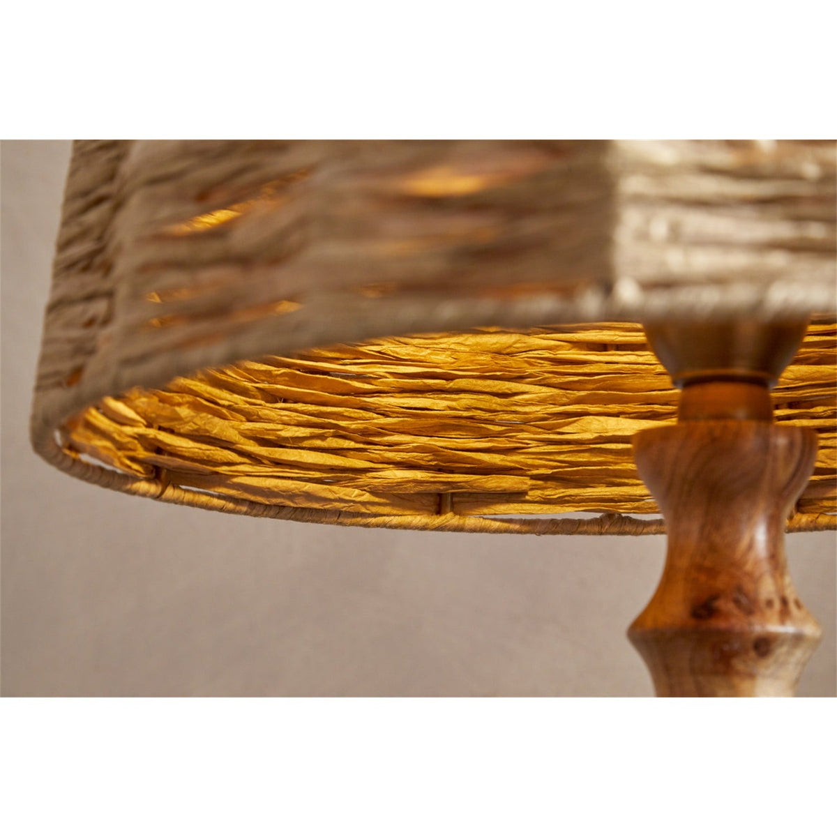 Jiji Medium Woven Raffia Lampshade - Natural