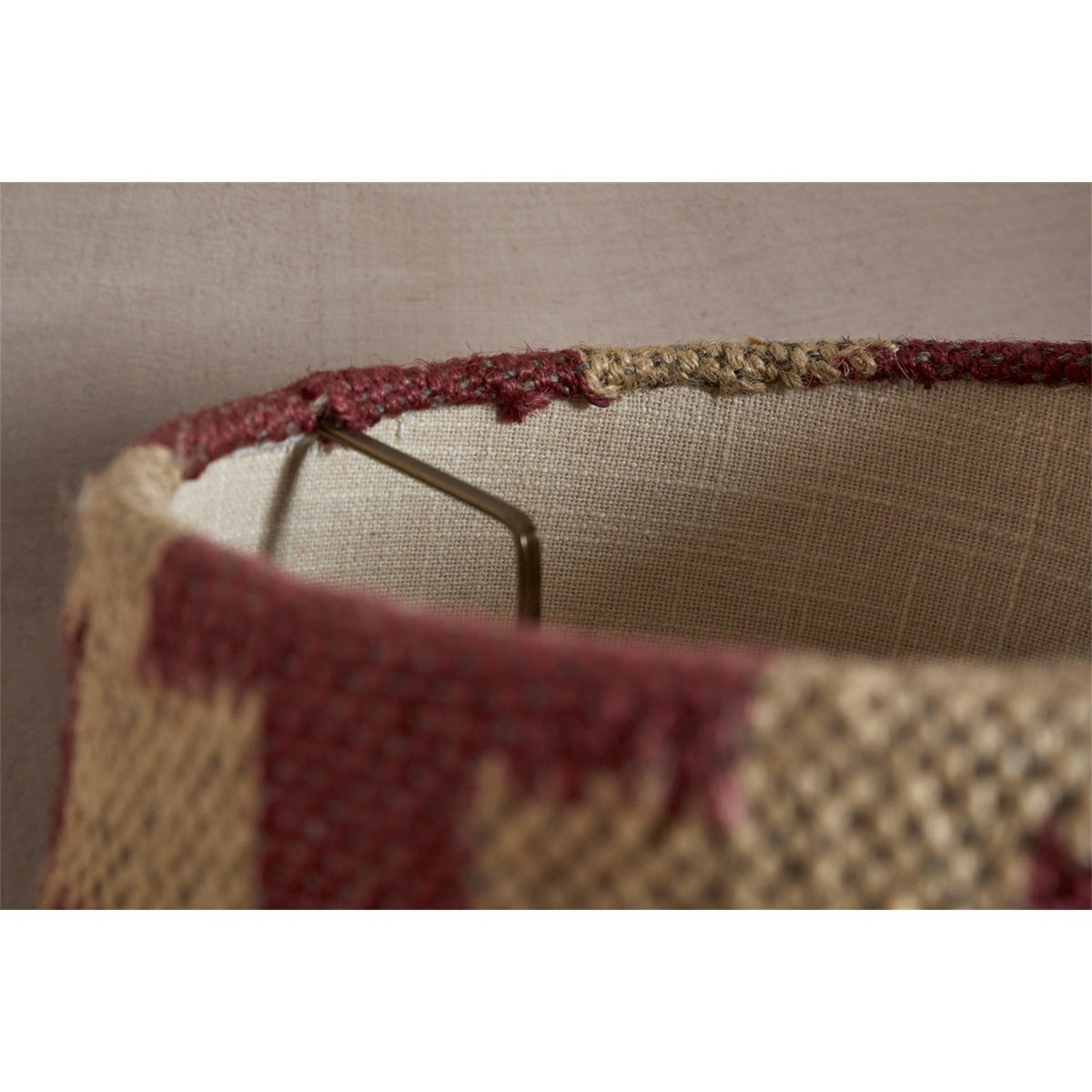 Kaadu Medium Jute Kilim Lampshade - Rust & Natural