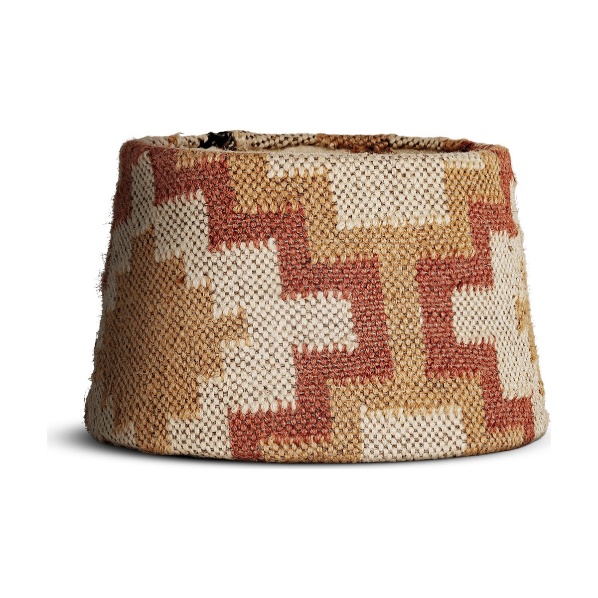 Shanto Jute Kilim Lampshade - Rust & Natural - Medium