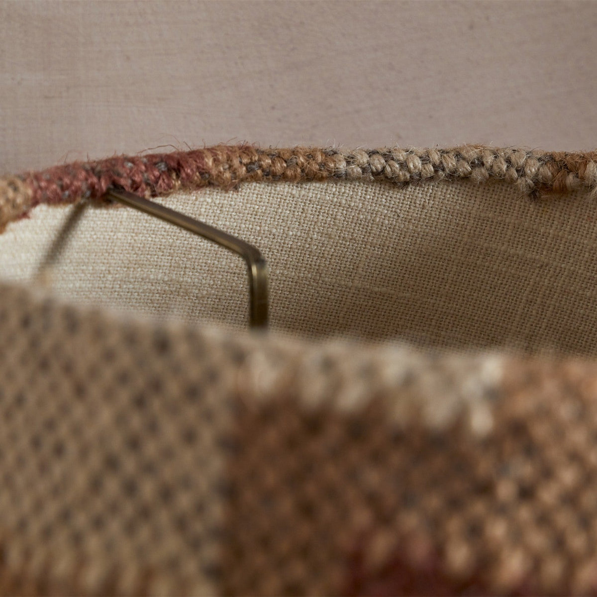 Shanto Jute Kilim Lampshade - Rust & Natural - Medium, styled view 5