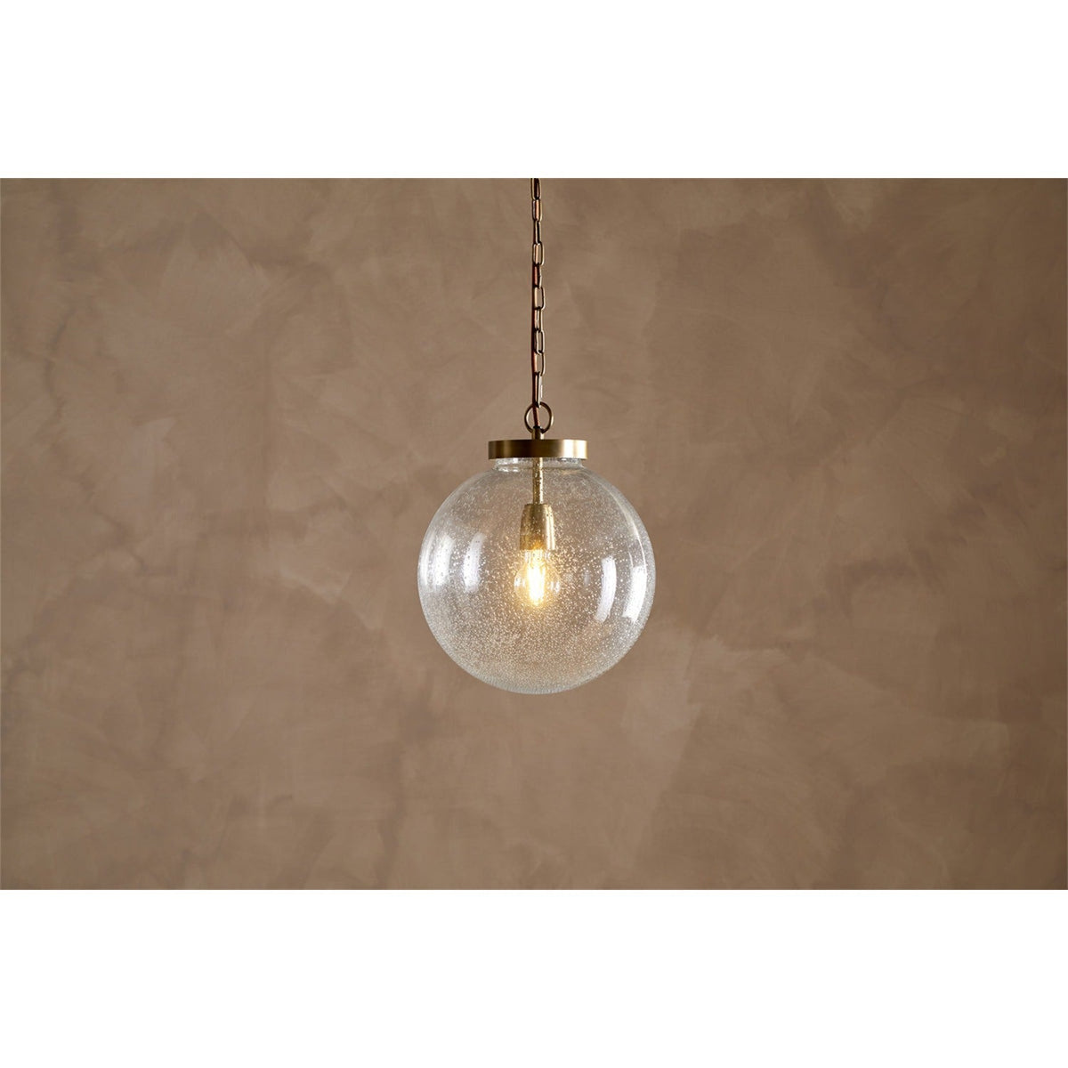 Jayeda Recycled Glass Ball Pendant Light - Clear