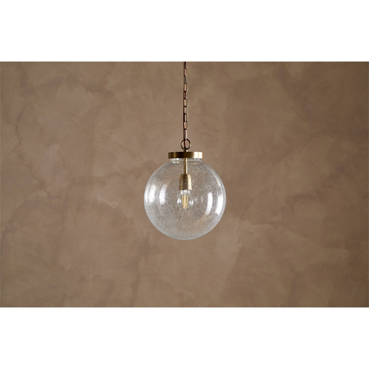 Jayeda Recycled Glass Ball Pendant Light - Clear