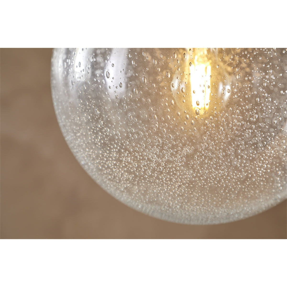 Jayeda Recycled Glass Ball Pendant Light - Clear