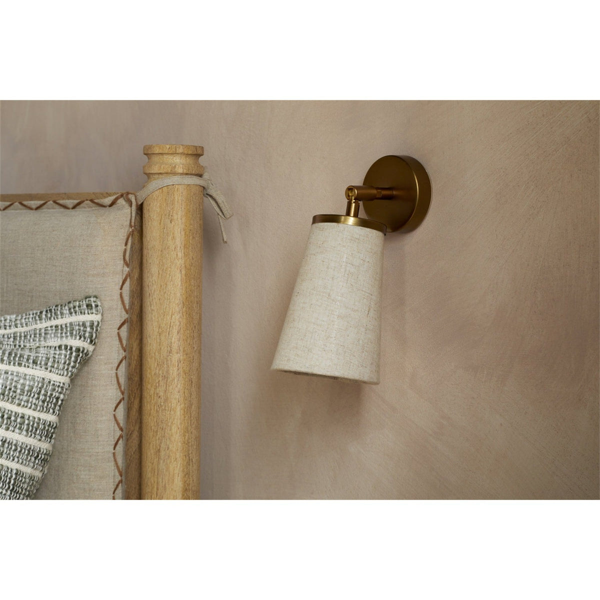Ame Linen Wall Spotlight - Off White