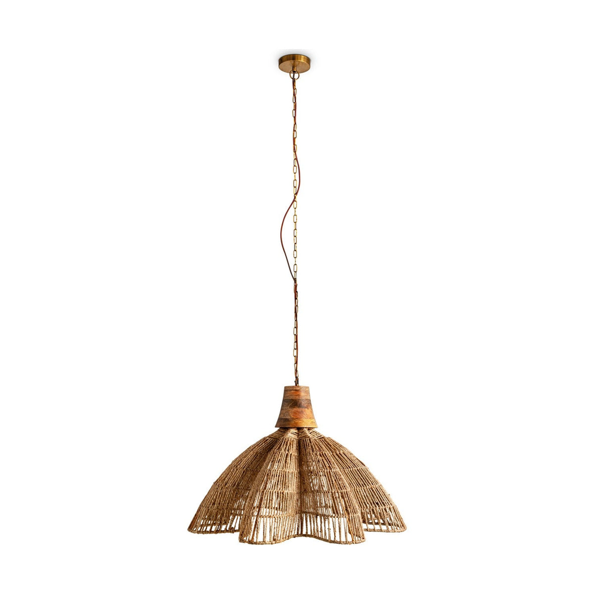 Tudai Large Woven Jute Pendant Light - Natural