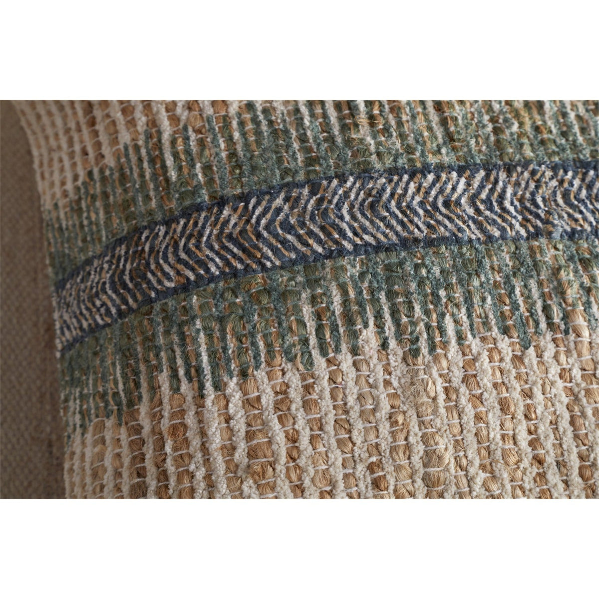 Zairya 50 x 50cm Jute & Cotton Cushion Cover - Sea Foam
