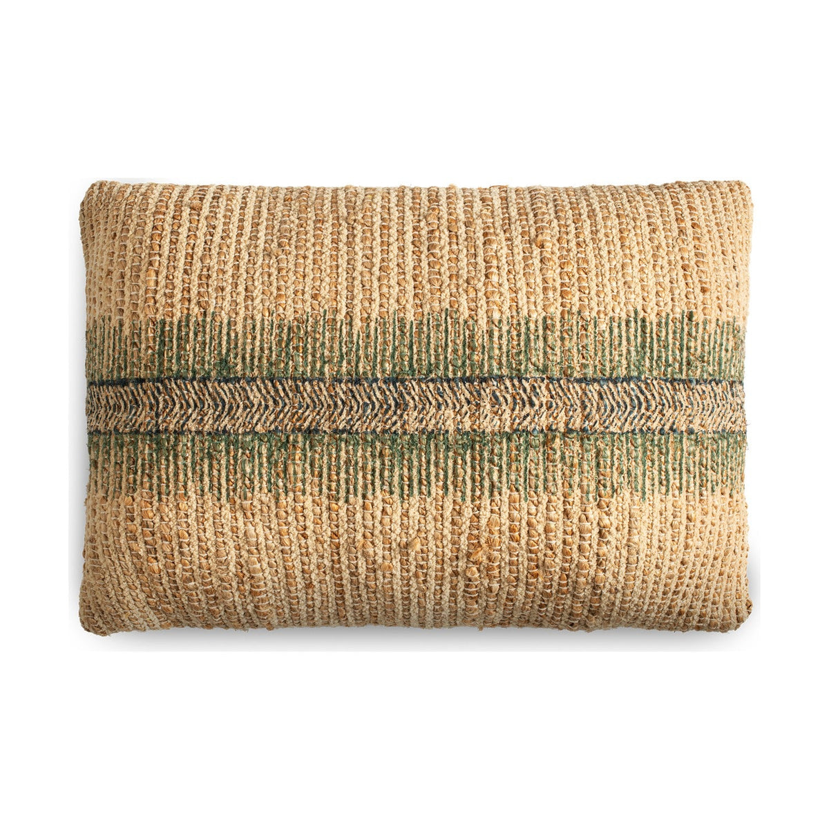 Zairya 60 x 40cm Jute & Cotton Cushion Cover - Sea Foam