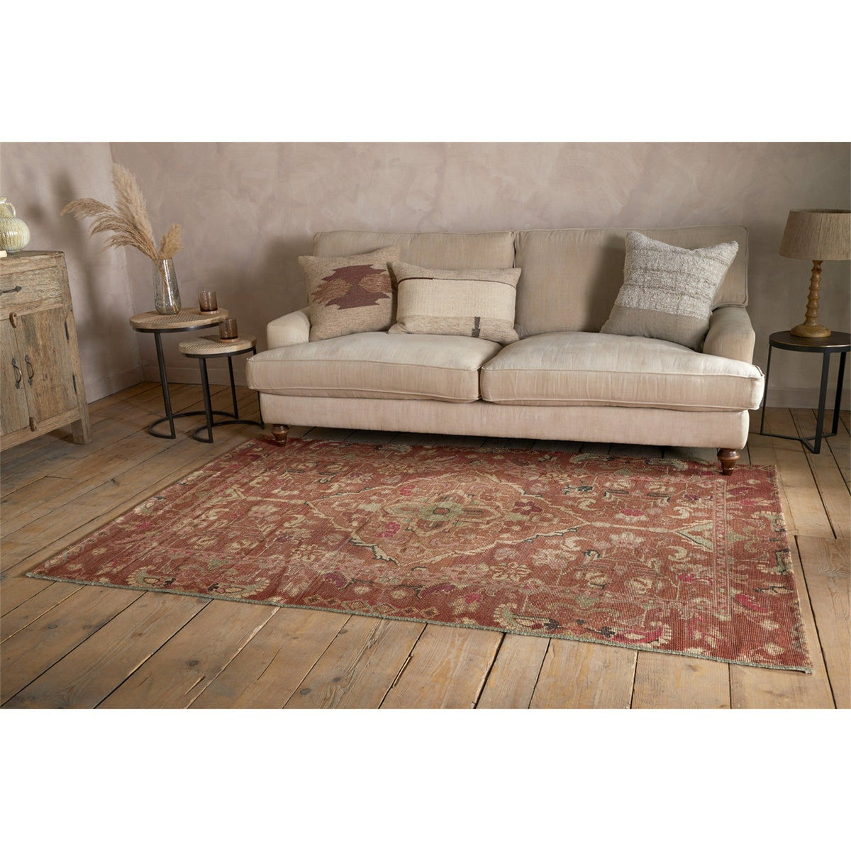 Ikowe 150 x 240cm Recycled PET Rug - Tonal Red