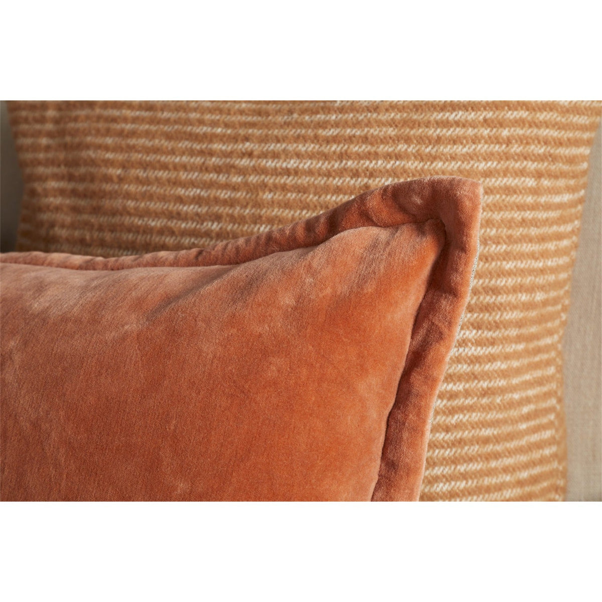Menmai 35 x 80cm Velvet Lumbar Cushion Cover - Cinnamon