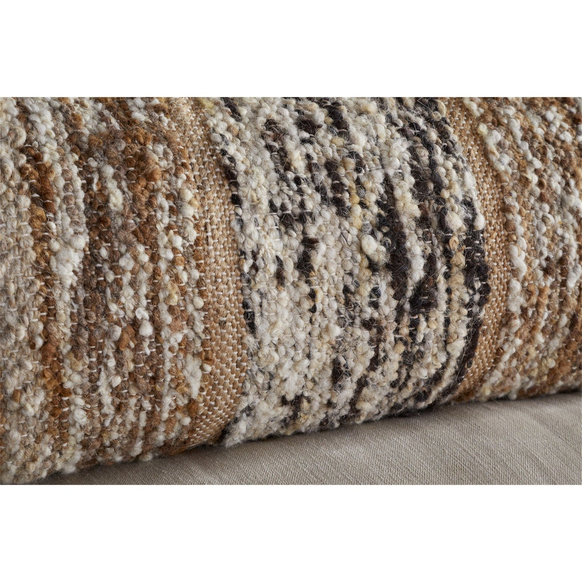 Maua 35 x 80cm Boucle Lumbar Cushion Cover - Mocha