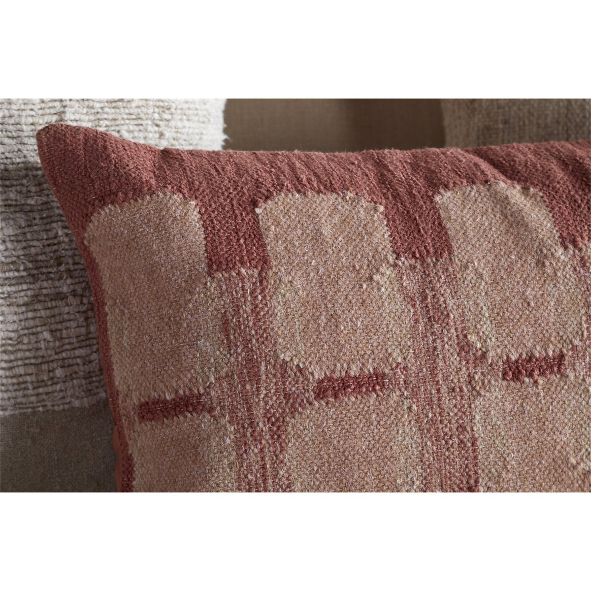 Akki 60 x 40cm Wool & Cotton Cushion Cover - Dusty Pink