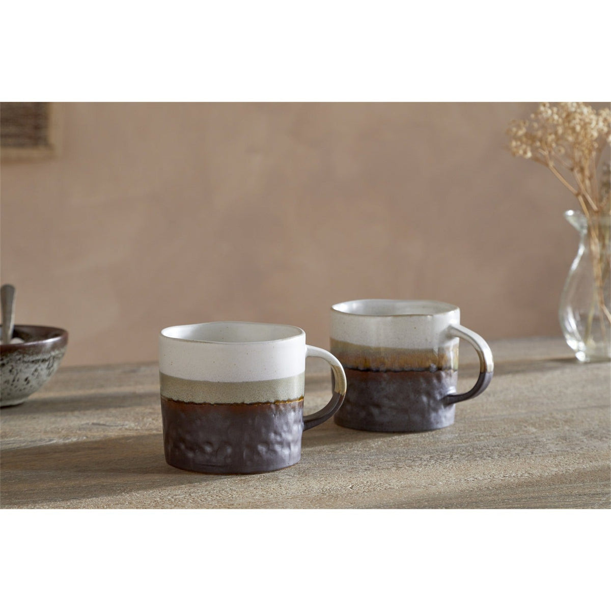 Chaay Stoneware Mug - Chocolate Brown - Set of 2