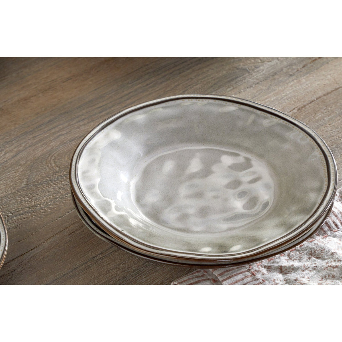 Pedra Dinner Set - Pewter - Set of 12