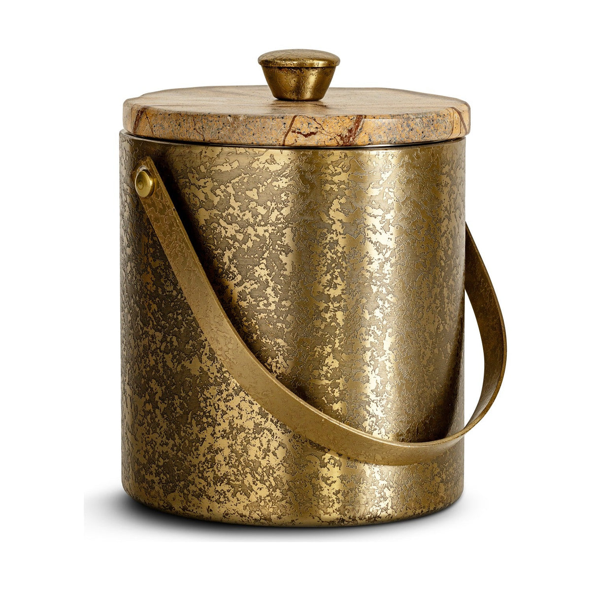 Amaya Marble Lidded Ice Bucket - Aged Antique