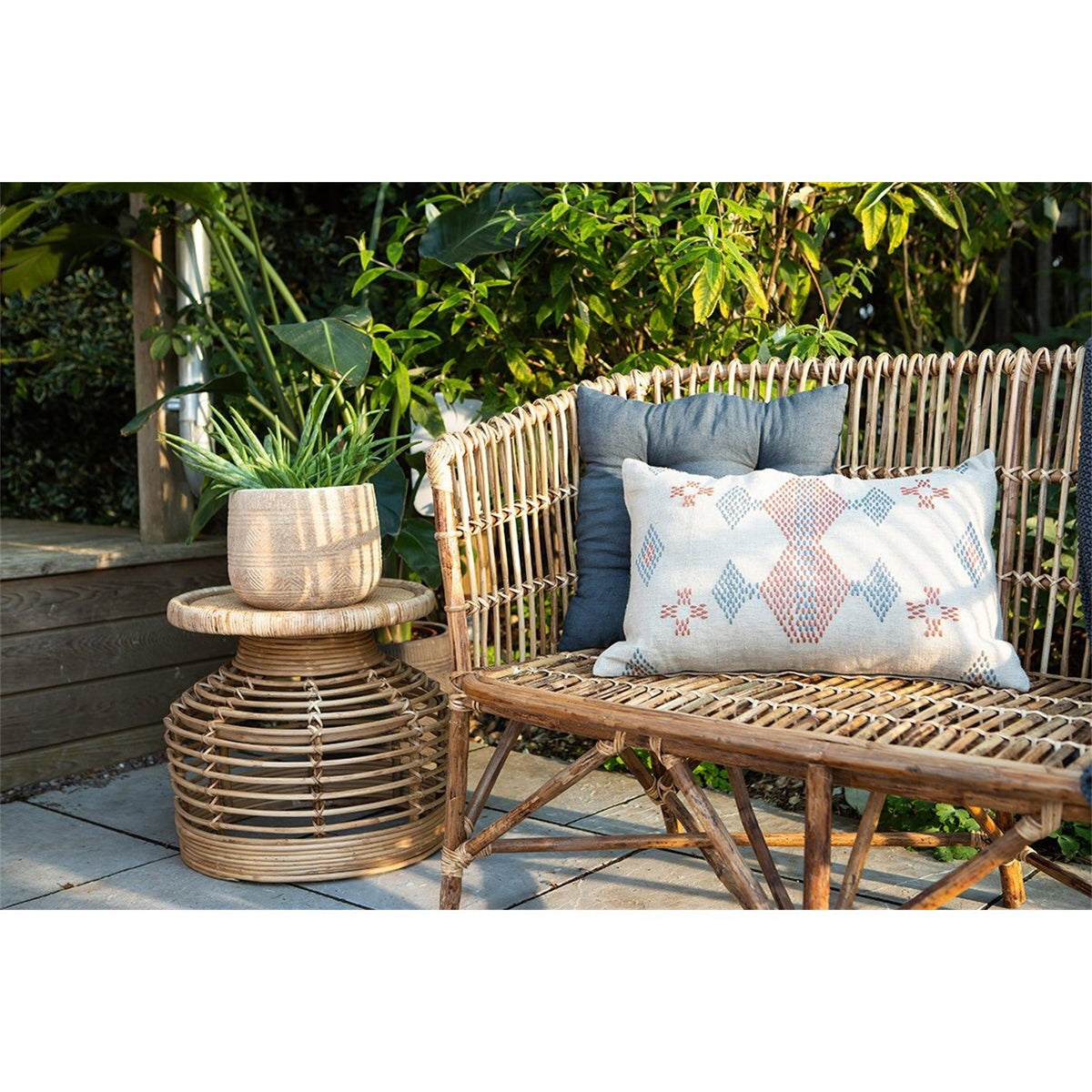 Nesari Rattan Garden Sofa - Natural