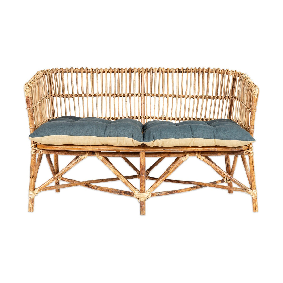 Nesari Rattan Garden Sofa - Natural