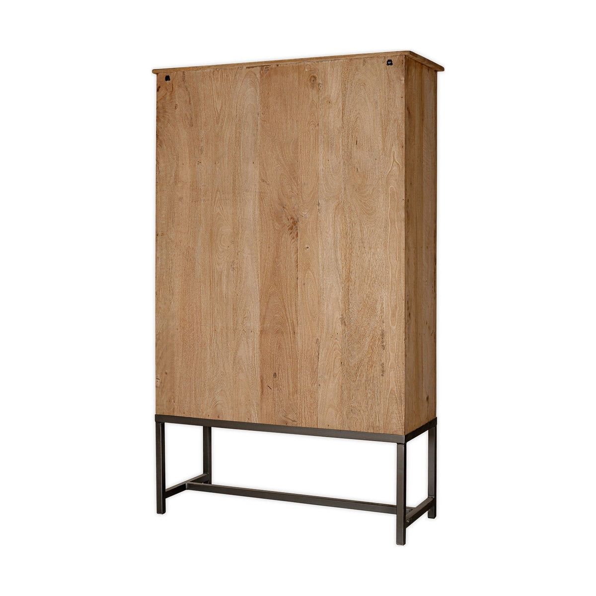 Nirvi Wood & Iron Display Cabinet - Black
