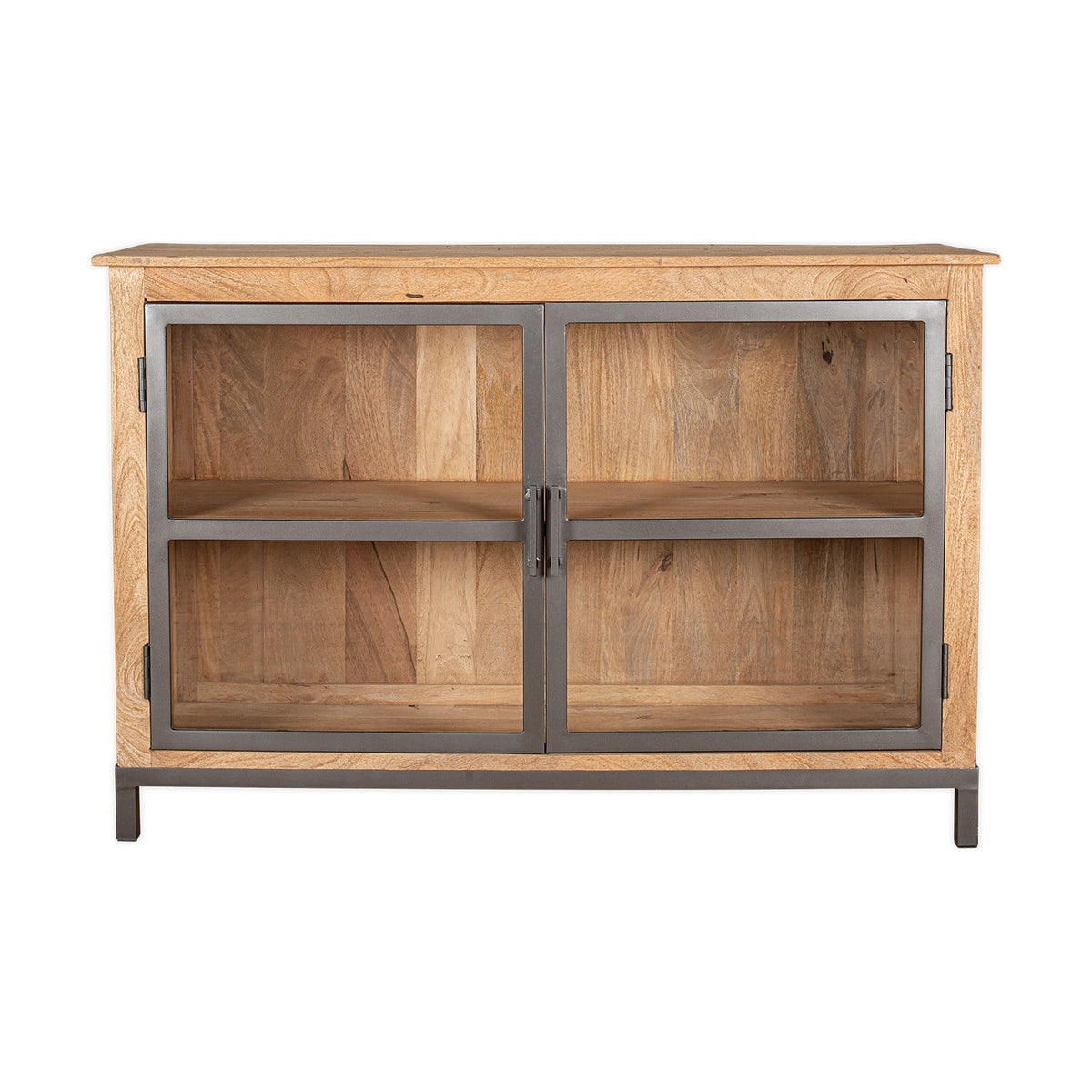 Nirvi Mango Wood & Iron Sideboard - Black